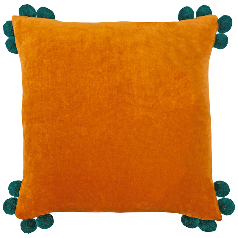 Hoola Pom-Pom Cushion Orange/Teal