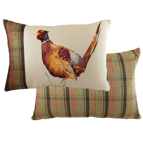 Evans Lichfield Hunter Pheasant Rectangular Cushion Cover in Sand