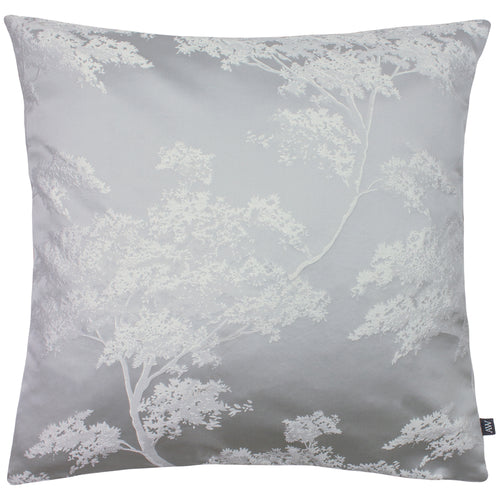 Ashley Wilde Japonica Satin Jacquard Cushion Cover in Silver