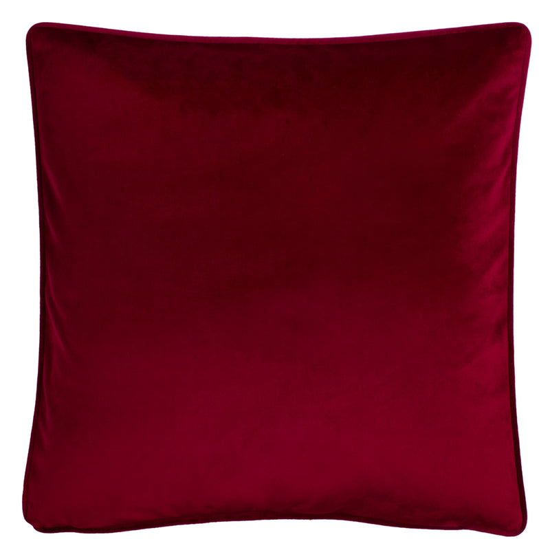 furn. Jolly Santa Let It Snow Cushion Cover in Ruby Red