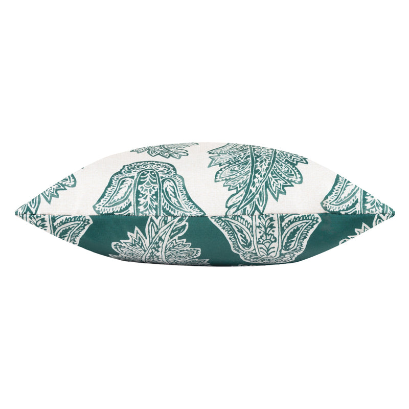 Paoletti Kalindi Paisley Outdoor Cushion Cover in Teal