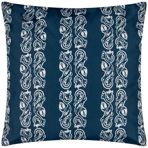 Paoletti Kalindi Stripe Outdoor Cushion Cover in Navy