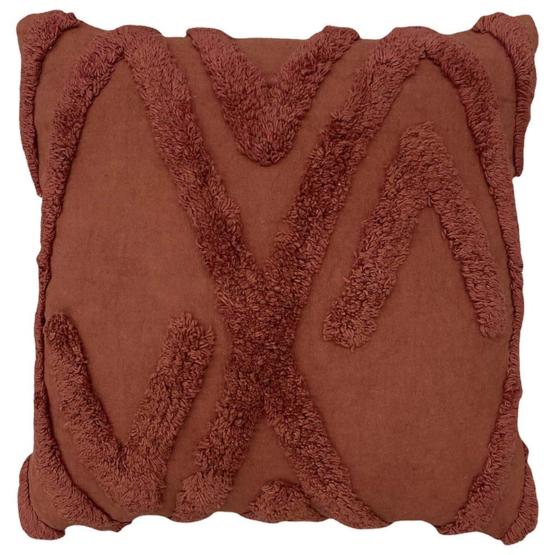 furn. Kamjo Geometric Tufted Cushion Cover in Red