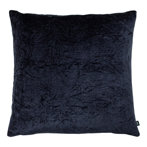 Ashley Wilde Kassaro Crushed Velvet Cushion Cover in Ink/Royal