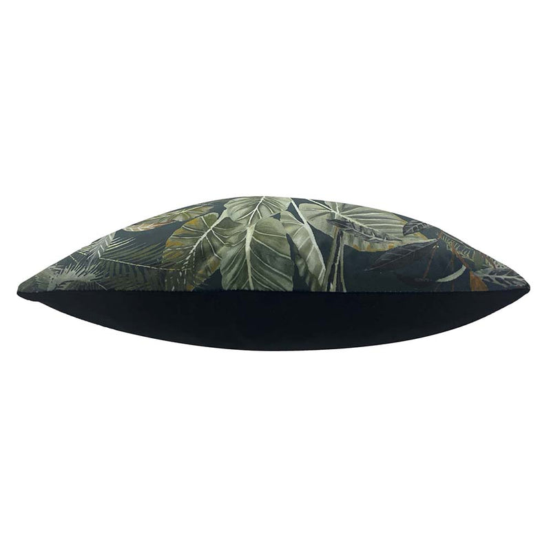 Evans Lichfield Kibale Jungle Leaves Cushion Cover in Forest