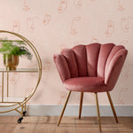 furn. Kindred Wallpaper Sample in Blush Pink