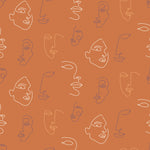 furn. Kindred Wallpaper Sample in Terracotta/Coral