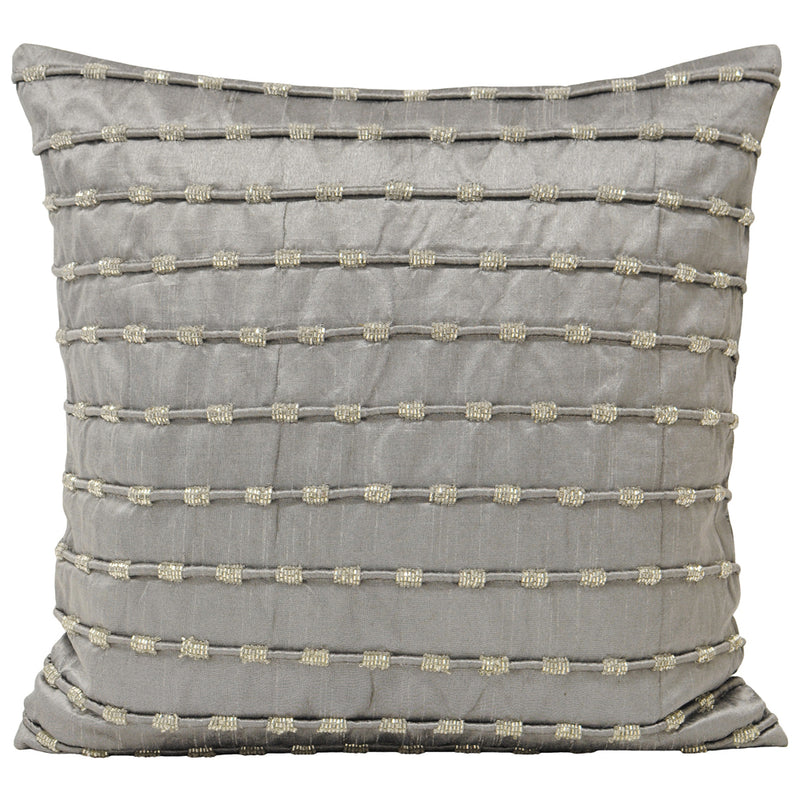 Paoletti Kismet Sateen Cushion Cover in Grey