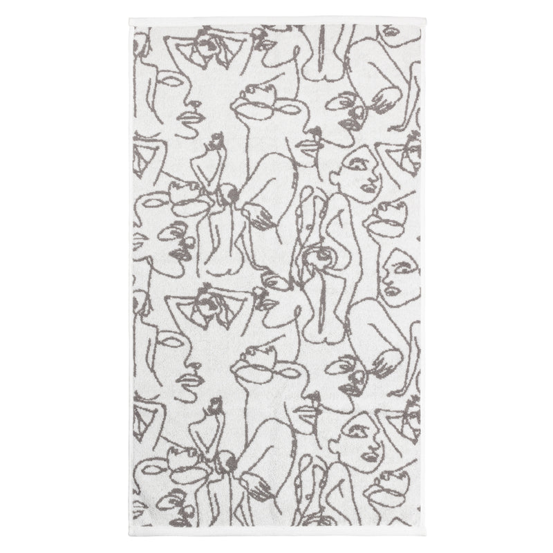 furn. Everybody Abstract Jacquard Towels in Grey
