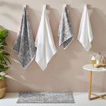 furn. Everybody Abstract Jacquard Towels in Grey