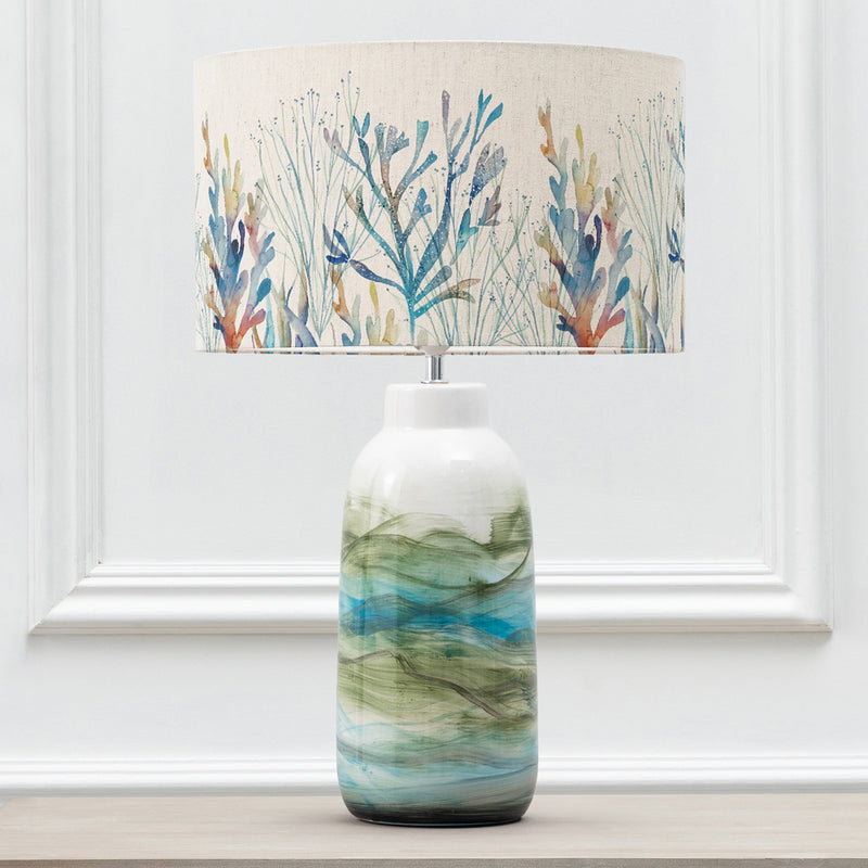 Abstract Blue Lighting - Javary  & Coral Reef Eva  Complete Table Lamp Mineral/Cobalt Voyage Maison