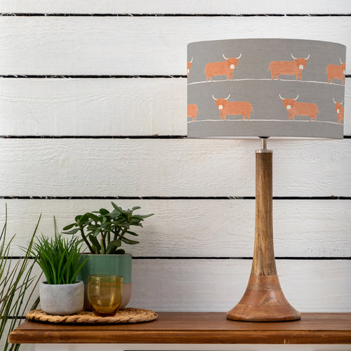 Animal Brown Lighting - Kinross  & Dougal Eva  Complete Table Lamp Mango/Granite Voyage Maison
