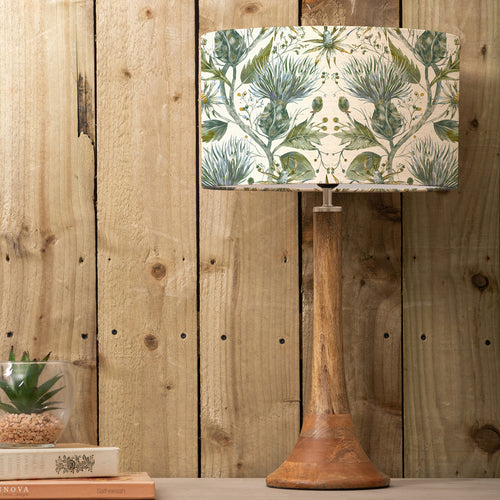 Floral Brown Lighting - Kinross  & Varys Eva  Complete Table Lamp Mango/Lichen Linen Voyage Maison