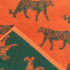 furn. Leopard Animal Jacquard Towels in Orange