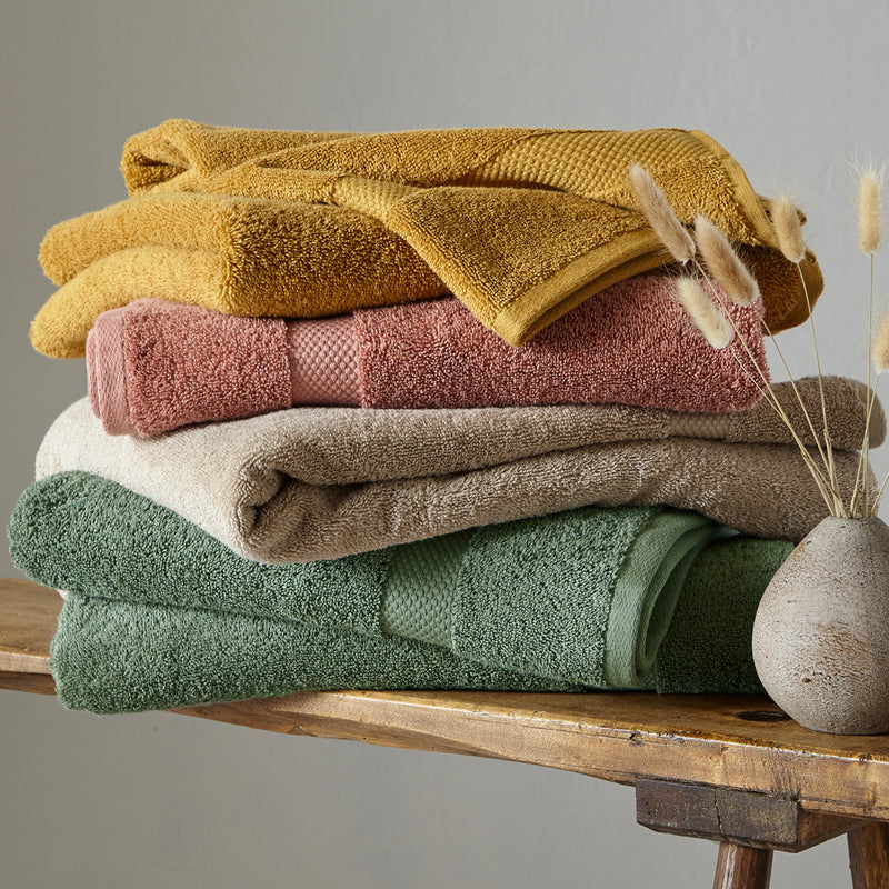Yard Loft Signature Combed Cotton Towels in Ochre