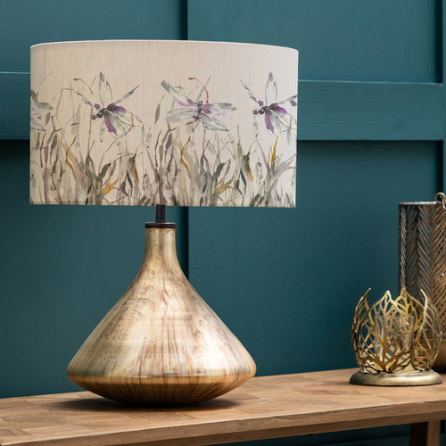 Floral Gold Lighting - Luna  & Nightingale Eva  Complete Table Lamp Glass/Ironstone Voyage Maison