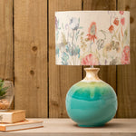 Floral Blue Lighting - Neso  & Patrice Eva  Complete Table Lamp Aqua/Cinnamon Voyage Maison