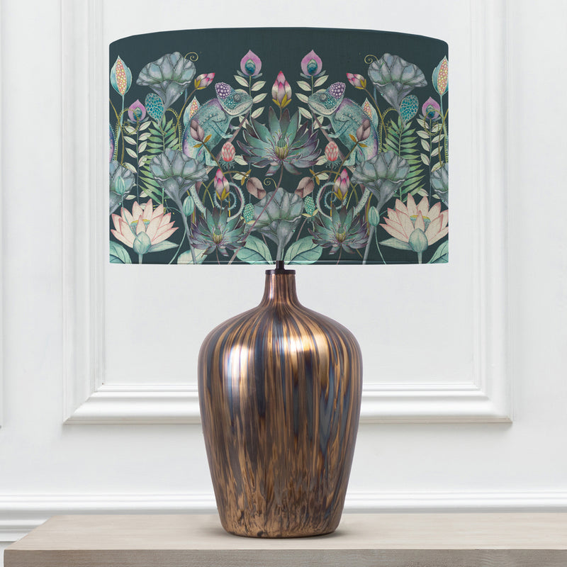 Floral Gold Lighting - Olywn  & Osawi Eva  Complete Table Lamp Glass/Emerald Voyage Maison