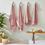 furn. Textured Weave Towels in Blush