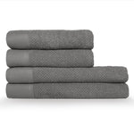 furn. Textured Weave Towels in Cool Grey