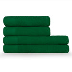 furn. Textured Weave Towels in Dark Green