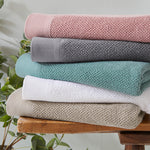 furn. Textured Weave Towels in White