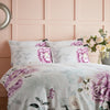 Paoletti Krista Floral 100% Cotton Duvet Cover Set in Lilac