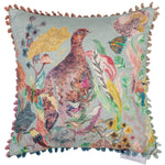 Voyage Maison Lady Grouse Small Printed Cushion Cover in Robins Egg