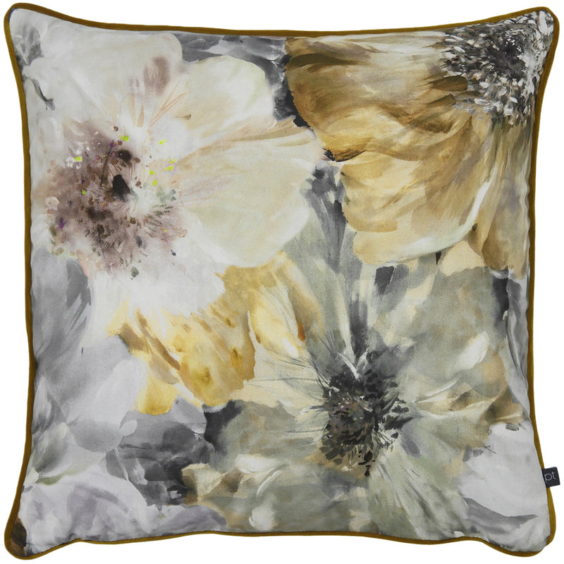 Prestigious Textiles Lani Floral Cushion Cover in Amber
