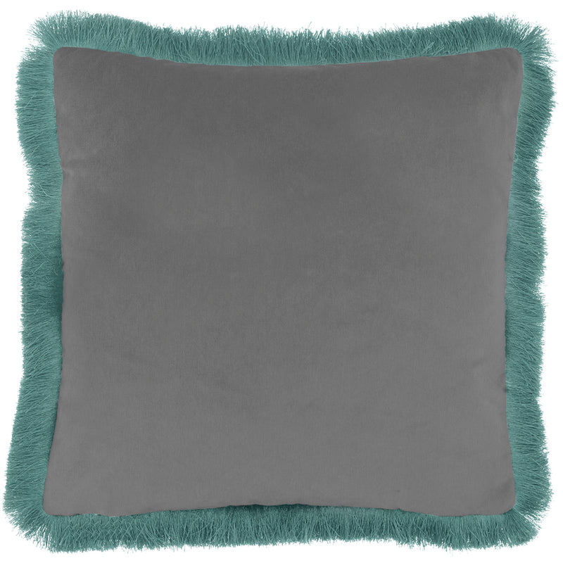 Voyage Maison Lapis Velvet Fringed Cushion Cover in Aqua
