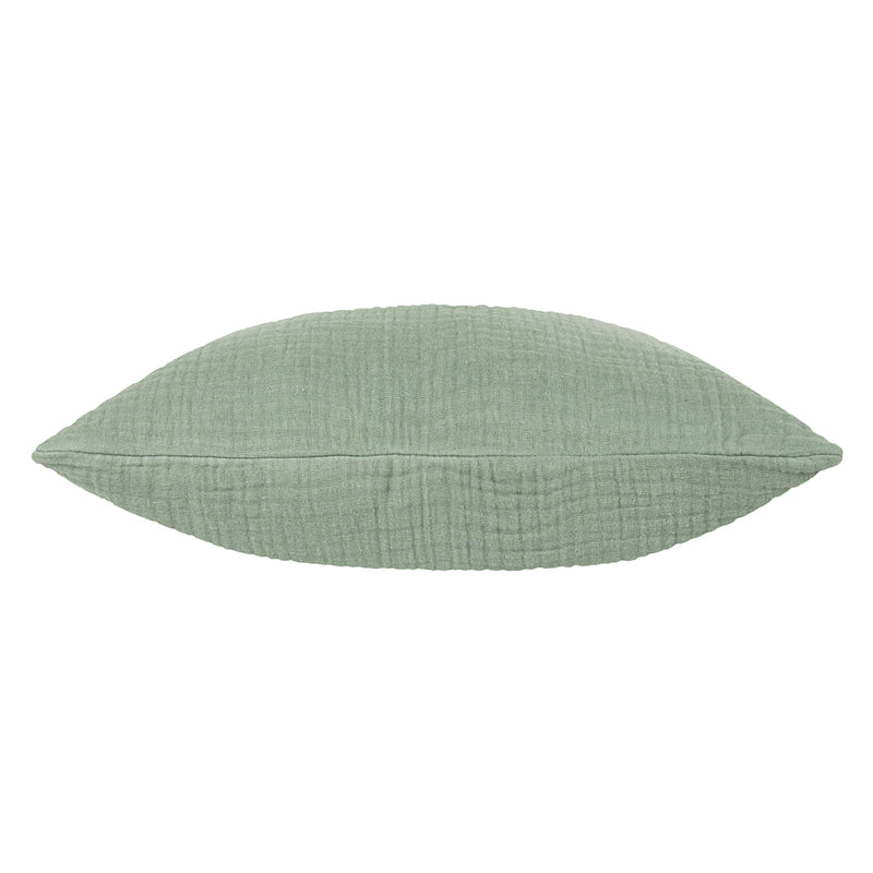 Yard Lark Muslin Crinkle Cotton Cushion Cover in Eucalyptus