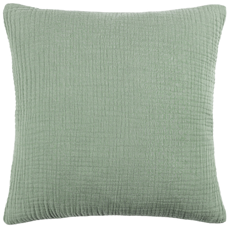 Yard Lark Muslin Crinkle Cotton Cushion Cover in Eucalyptus