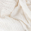 Plain White Throws - Lark Muslin Cotton Oversized Throw White Yard