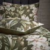 EW by Edinburgh Weavers Lavish Floral Printed Piped Cotton Sateen Pillowcase Pair in Moss