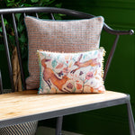 Voyage Maison Leaping Into The Fauna Small Printed Cushion Cover in Linen