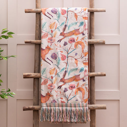 Voyage Maison Leaping Into The Fauna Printed Throw in Natural