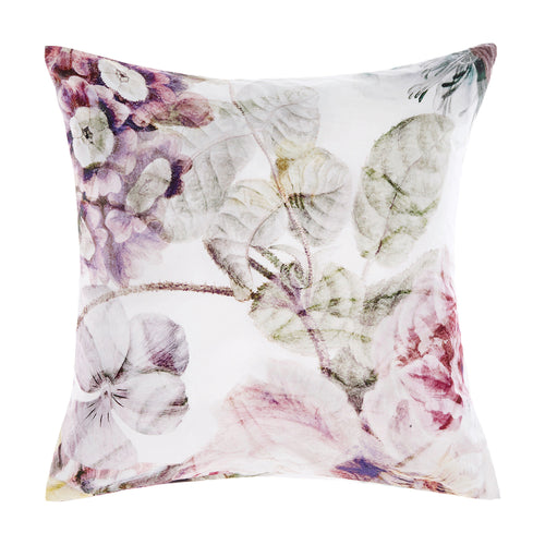 Linen House Ellaria Botanical Pillow Sham in White/Pale Rose