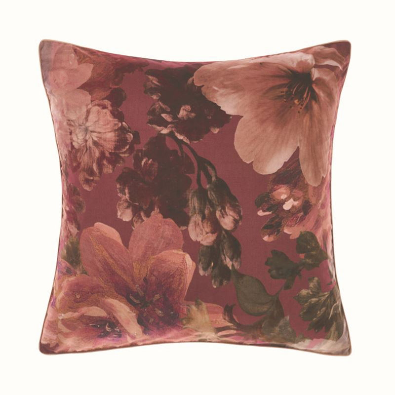 Linen House Floriane Pillow Sham in Clay/Botanical