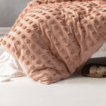 Linen House Haze Tufted 100% Cotton Duvet Cover Set in Maple