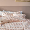 Linen House Haze Tufted 100% Cotton Duvet Cover Set in Peach