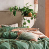 Livia Tropical 100% Cotton Duvet Cover Set Leaf Green