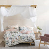 Linen House Luana Fringed 100% Cotton Duvet Cover Set in White