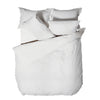 Linen House Palm Springs Ogee Tufted 100% Cotton Duvet Cover Set in White