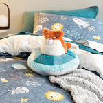 Linen House Kids Space Cat Kids Plush Toy in Teal