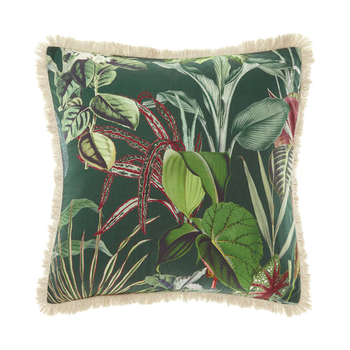 Linen House Wonderplant Exotic Botanical Pillow Sham in White/Green