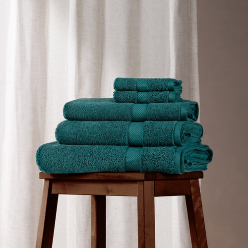 Yard Loft Signature Combed Cotton Towels in Teal