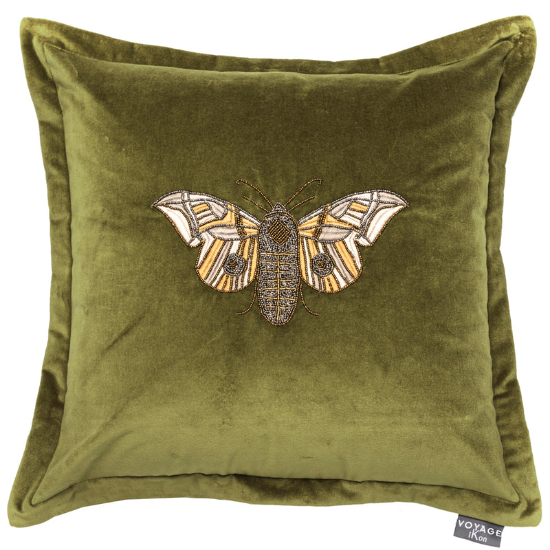 Voyage Maison Luna Printed Cushion Cover in Green