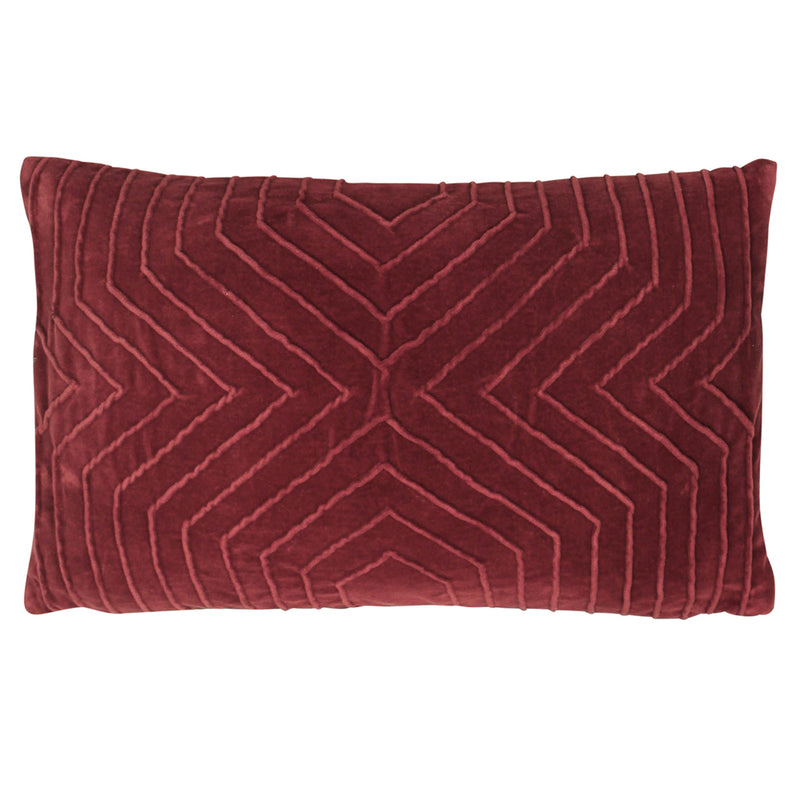 furn. Mahal Geometric Cushion Cover in Berry