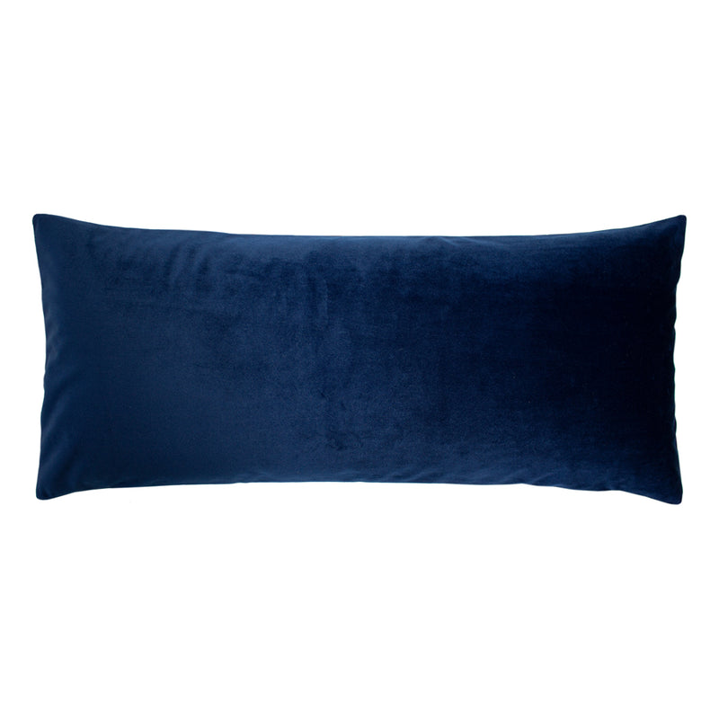 Paoletti Malaysian Palm Foil Printed Cushion Cover in Navy