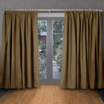 Voyage Maison Malleny Woven Pencil Pleat Curtains in Moss